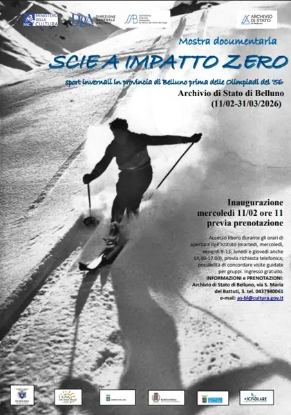 Scie a impatto zero: l’Archivio di Stato di Belluno riavvolge il nastro sugli sport invernali pre-’56