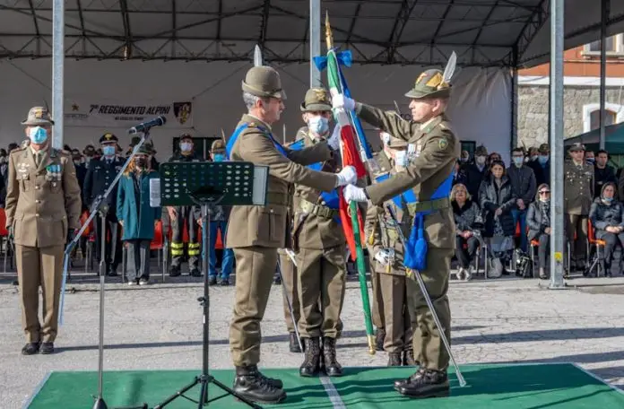 7mo rgt alpini consegna bandiera di guerra