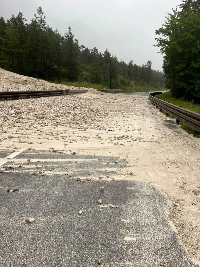 nuova colata detritica SS 51 a San Vito