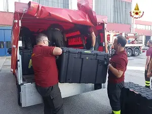 vigli del fuoco soccorsi terremoto