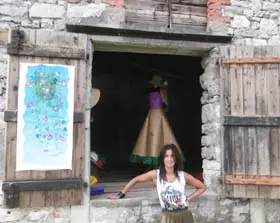 due delle opere ad Arsiè e la testimonial Martina Rizzo leggera