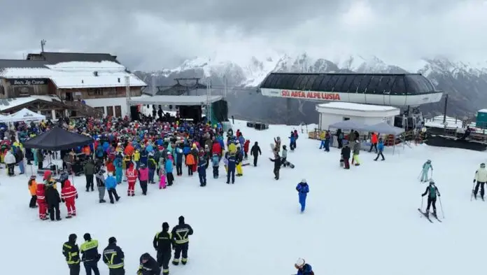 Moena località Le Cune, nella Ski Area Alpe Lusia/San Pellegrino.