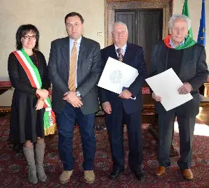 Consegna delle Medaglie della Liberazione a Emilio Neri e Giovanni Tibolla