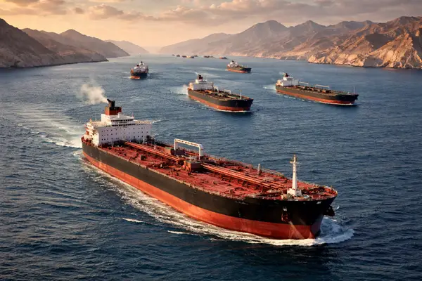 petroliere nello Stretto di Hormuz