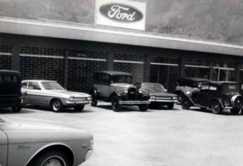 La concessionaria Ford di Belluno nel 1969