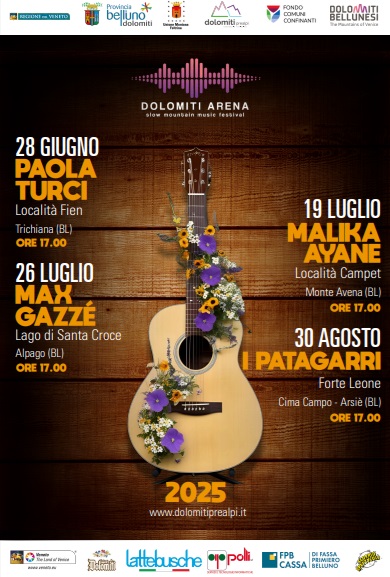 Dolomiti Arena: Paola Turci a Trichiana.  Sabato pomeriggio, evento gratuito