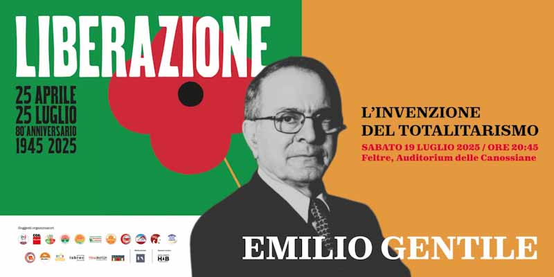 Lo storico Emilio Gentile a Feltre sabato sera