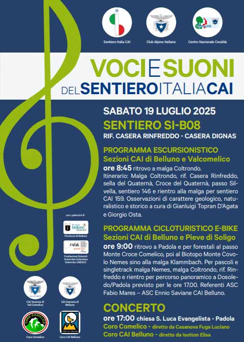 Voci e suoni del Sentiero Italia Cai. Sabato in Comelico