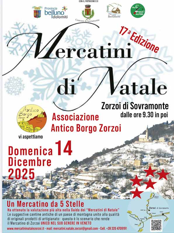 Torna l’incanto dei Mercatini di Natale a Zorzoi: magia tra artigianato e tradizione