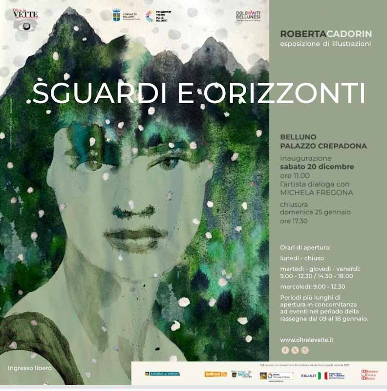 “Sguardi e Orizzonti” a Belluno: il Mondo Illustrato di Roberta Cadorin a Palazzo Crepadona